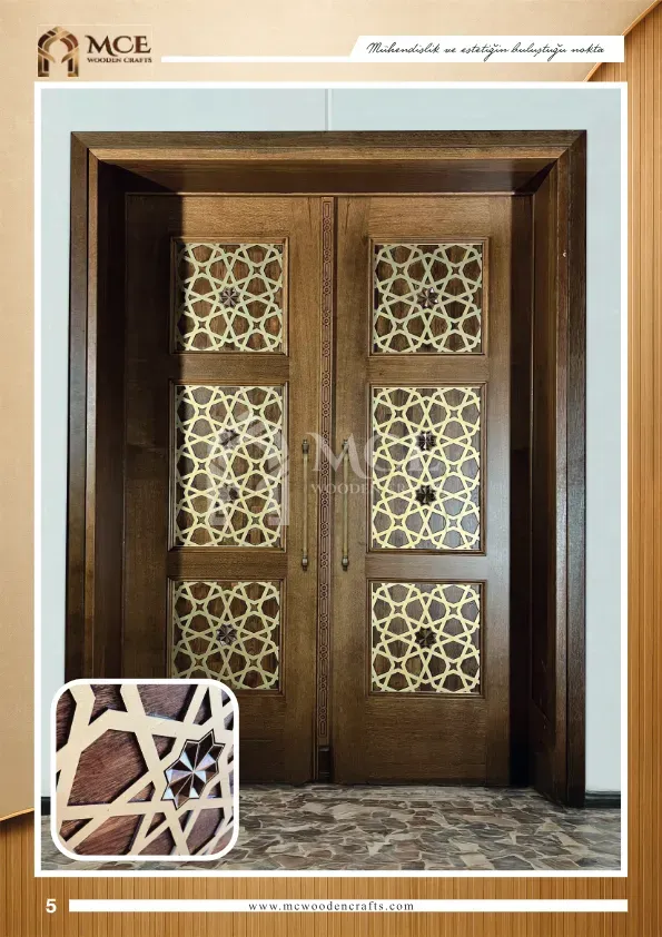 Lüks Kündekari Ahşap Kapı - Model 05