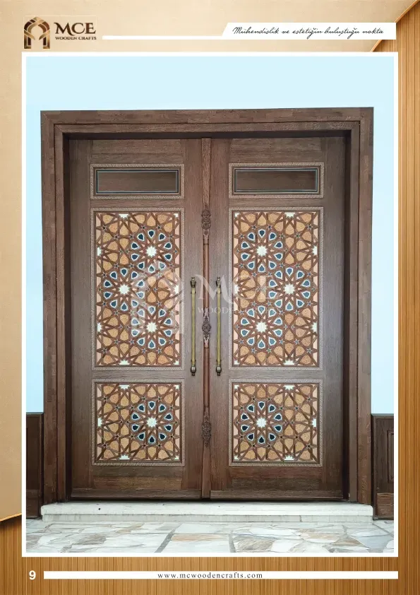 Lüks Kündekari Ahşap Kapı - Model 09