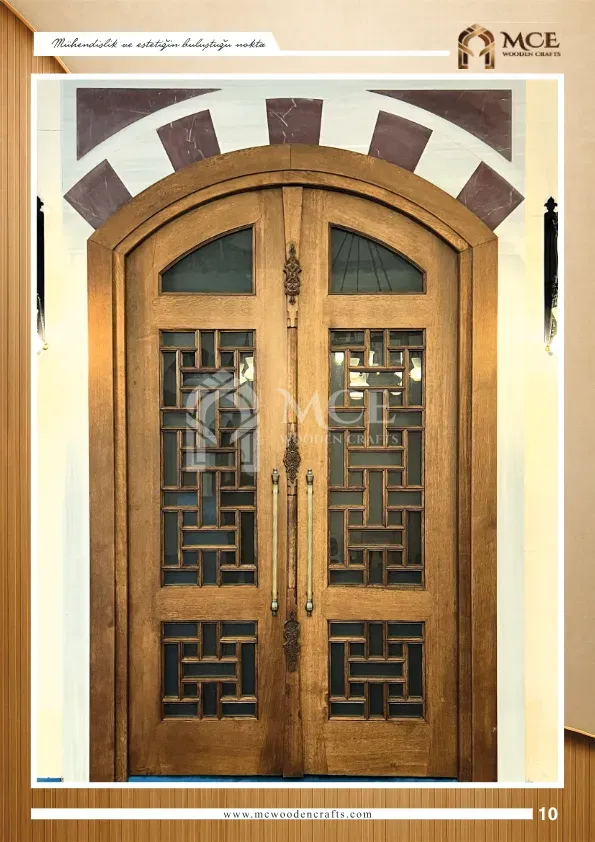 Lüks Kündekari Ahşap Kapı - Model 10
