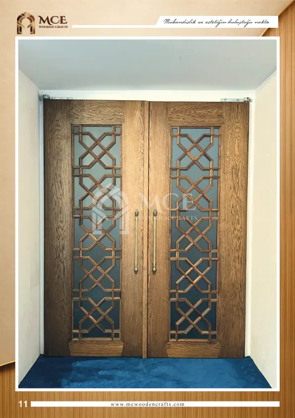 Lüks Kündekari Ahşap Kapı - Model 11