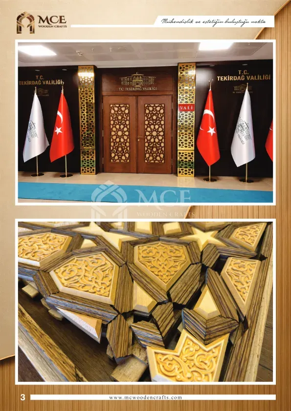 Lüks Kündekari Ahşap Kapı - Model 36